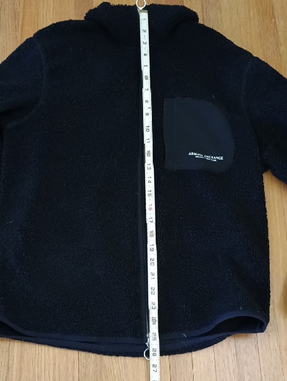 Armani Exchange Black Bomber-Style Zip Jacket With Chest Pocket - Picture 8 of 9